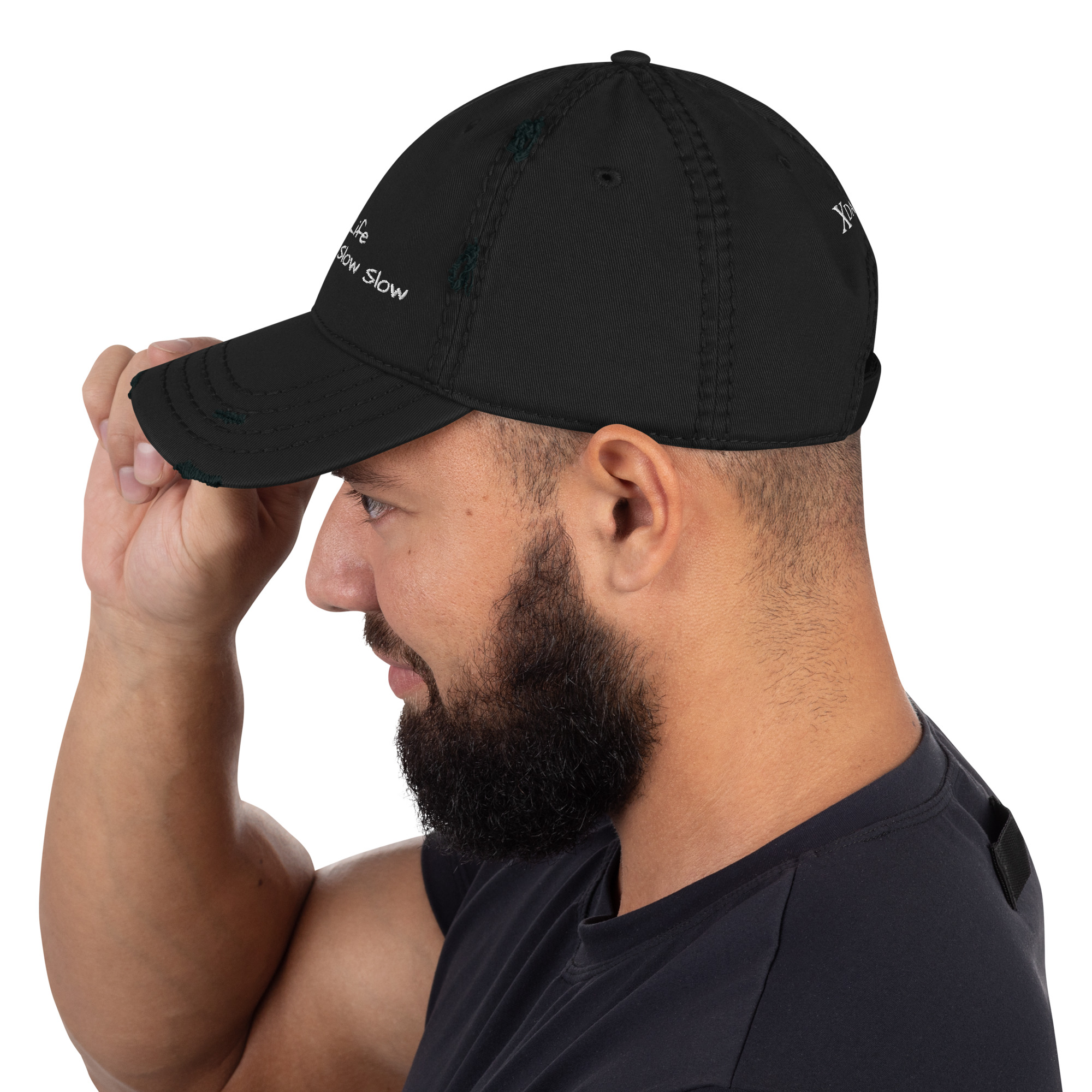 "Living Life QQSS" Distressed Dad Hat - Image 4