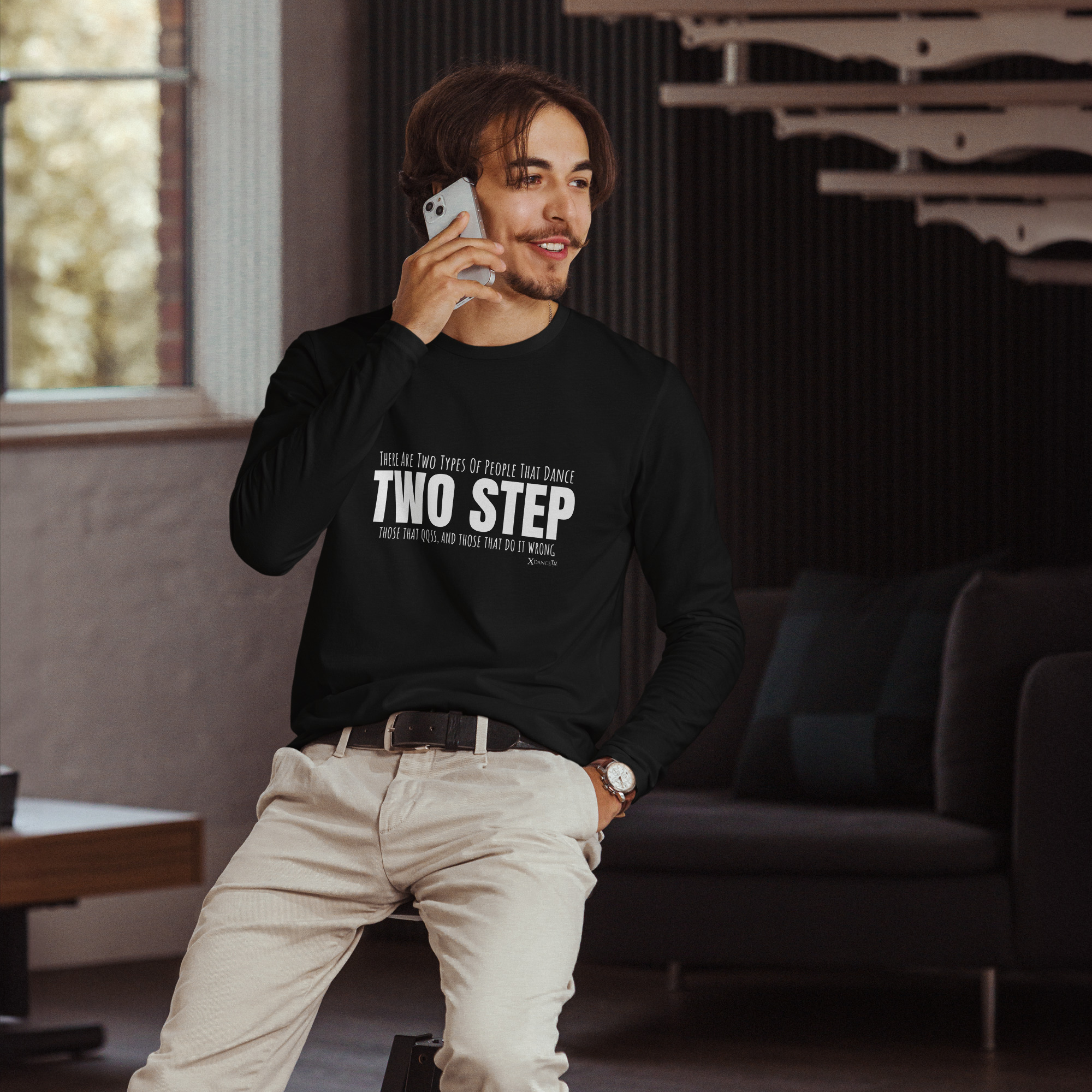 "Two Types" Long Sleeve Fitted Crew - Image 3