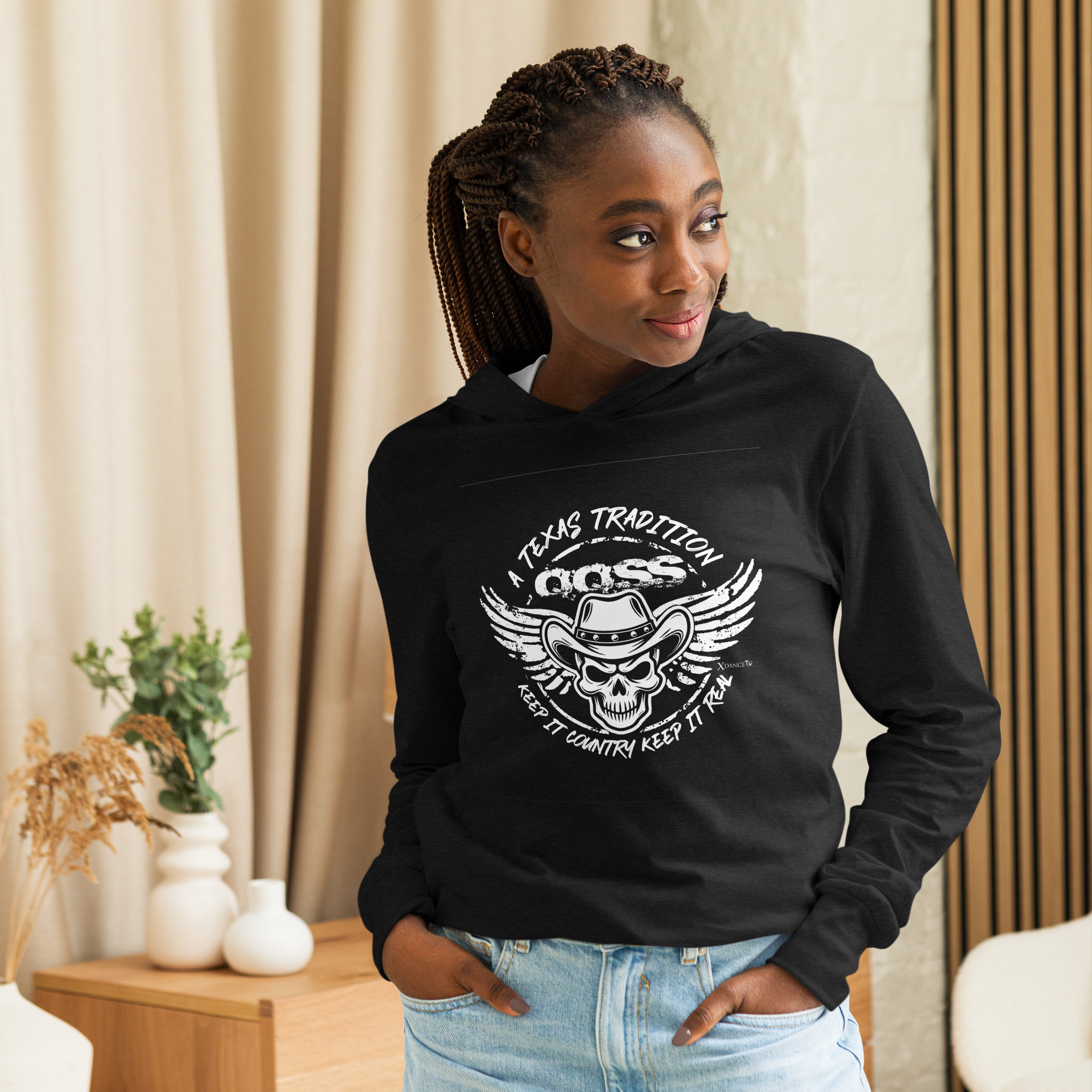 "QQSS Tradition" Hooded Long-Sleeve T-Shirt - Image 3